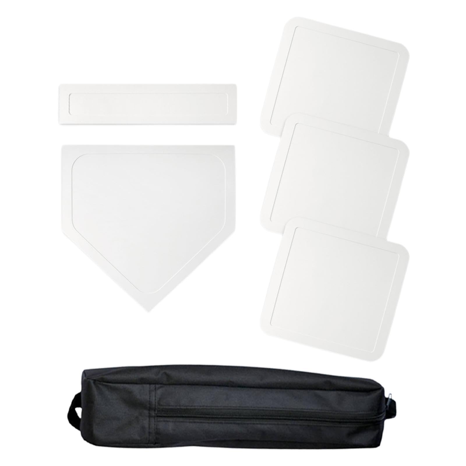 5 Stück Baseball Base Set Softball Bases Trainingsbasis Heimplatte Tragbar Langlebig Gummi für Mannschaftssport Kinder Erwachsene Freizeitpark