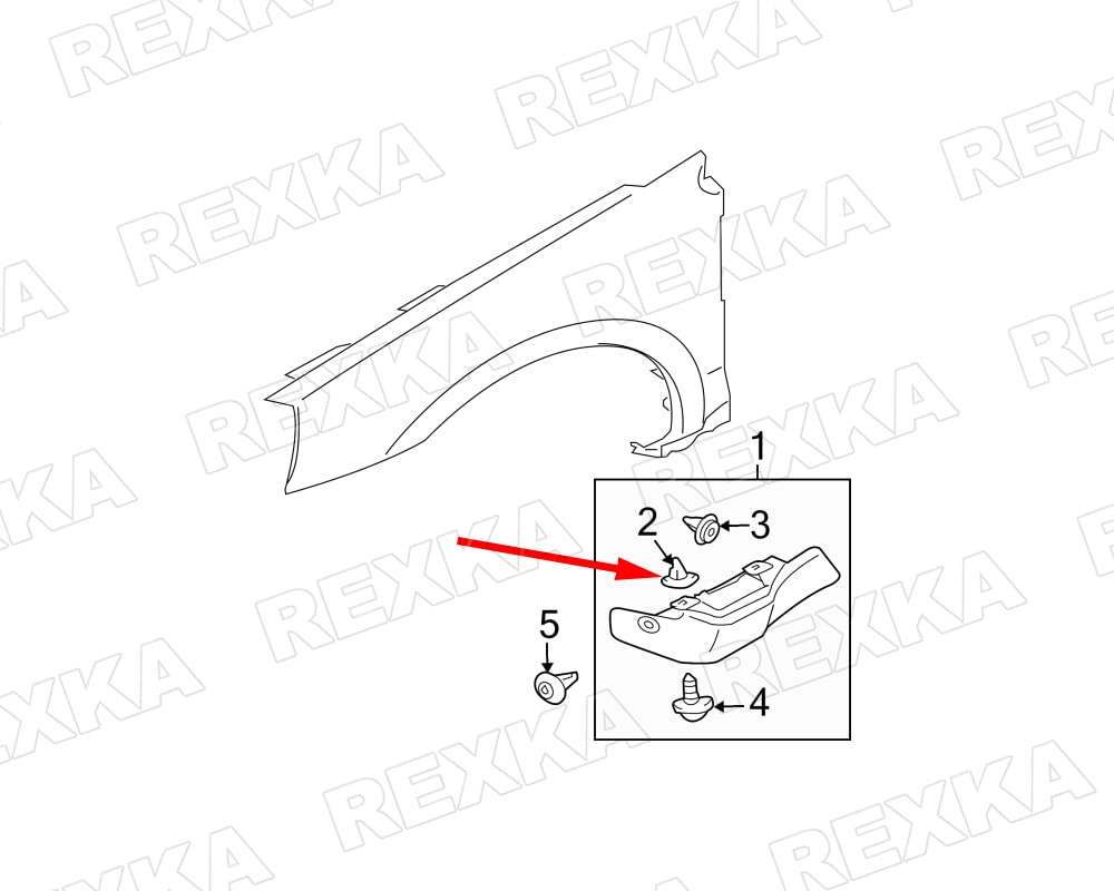 Amazon.com: Rexka 20pcs Mud Guard Rocker Panel Molding Grommet Nut 