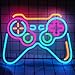 Eufrozy Gaming Neon Sign for Gamer Room Decor, 6 Dimmable Blue Game Controller Led Neon Light for Gaming Wall Decor, Teen Boy Room Decor, Gamer Kids Christmas Gifts (Gamepad Shaped USB Powered)