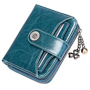 SENDEFN Purses for Women Genuine Leather Small Bifold Compact Womens Wallet with RFID Protection