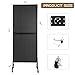 Eastern Tree Metal Pegboard Display Stand 2'x 5'with 30 Hooks, Pegboard Panels Display with Wheels, Peg Board Display Rack, Standing Pegboard Display- Black