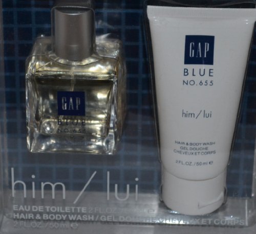GAP Blue HIM Set: Eau de Toilette 2 Oz with Hair & Body Wash 2 Oz