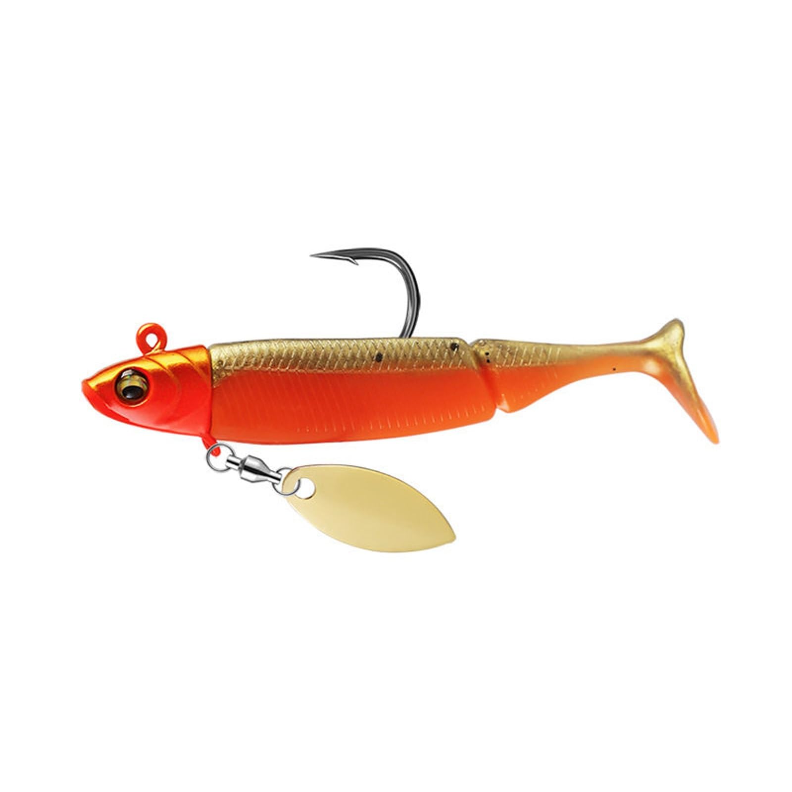 Kit de Pêche Au Leurre Souple À Queue en T, Leurre Artificiel de Style Spinner À Hameçon Unique, Adapté À La Pêche en Mer de La Truite, du Sandre et du Saumon