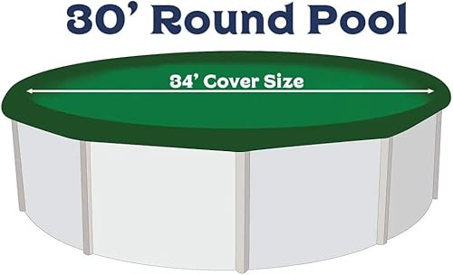 Miniatura 10 de Supreme - Cubierta de piscina de invierno para piscinas redondas sobre el suelo de 24 pies  VerdeNegro  Fácil de instalar, protección UV y duradera
