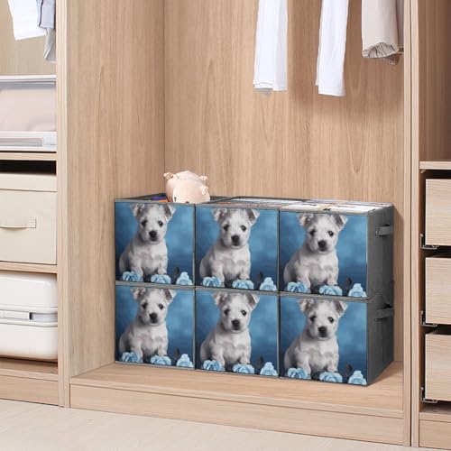 Boîtes de rangement pliables pour dressing et étagère imprimé fleuri champêtre - 8