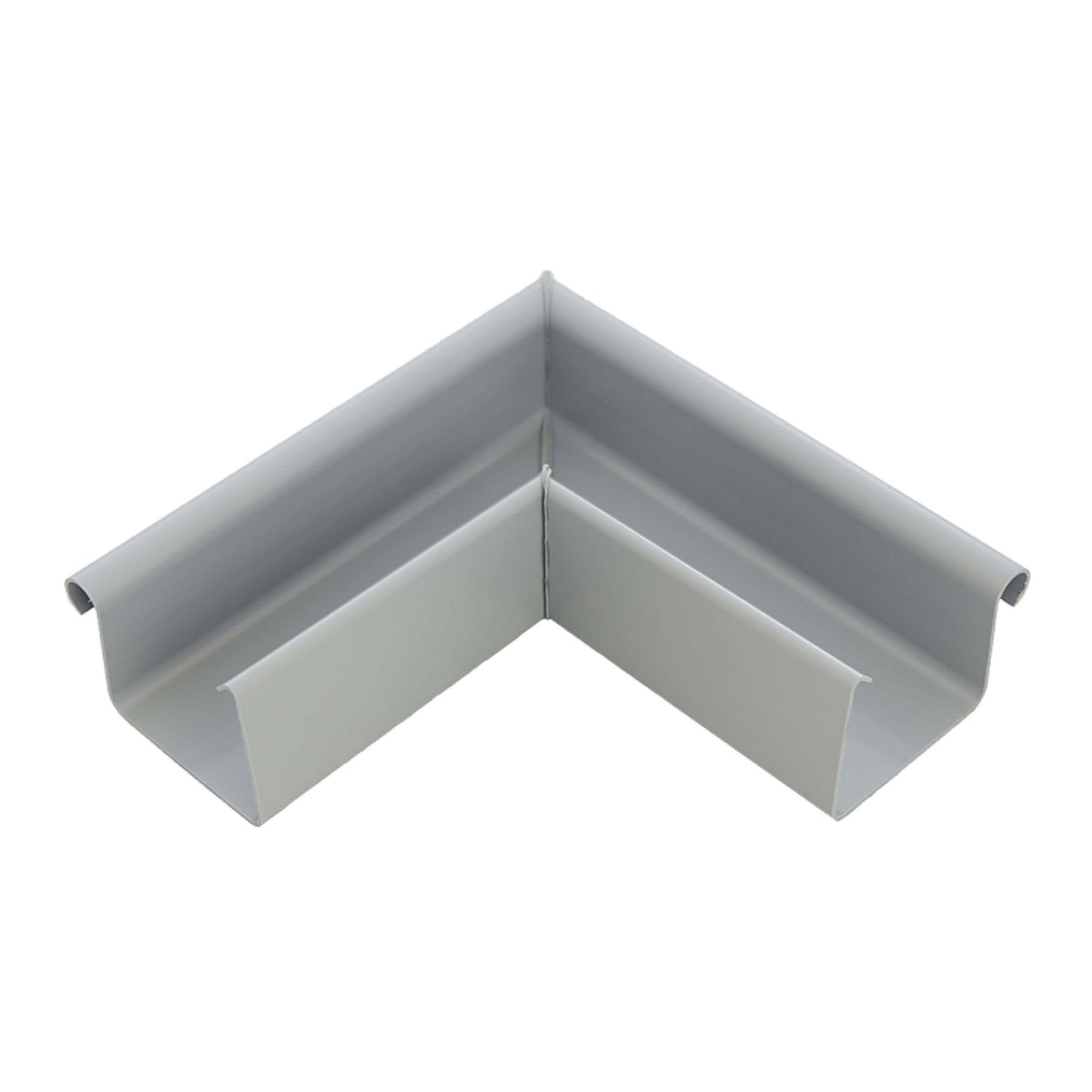 INEFA Gutter Angle 90 Degrees Box-Shaped External Angle, PVC 83mm Grey External Bead, Gutter Accessory Connector, Made in Germany