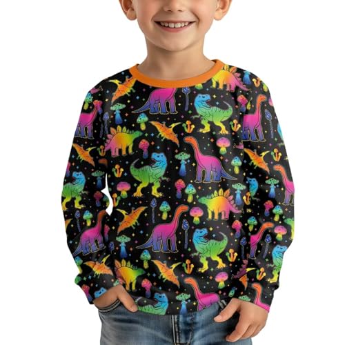 Image of Uourmeti Long Sleeve Tops for Boys Graphic T Shirts Teen Girls Active Pullover Tees