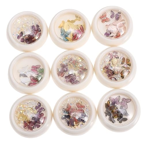 Housoutil Butterfly Nail Art Accessories Easy to Use Nail Studs Ideal for Beginners and Professionals