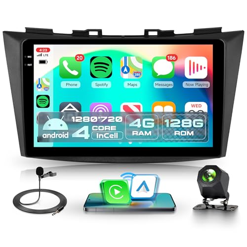 4G+128G Android Autoradio pour Suzuki Swift 2011-2017 Suzuki Ertiga 2012-2017 9 Pouces Incell Écran Autoradio avec sans Fil Carplay Android Auto GPS Navi WiFi...