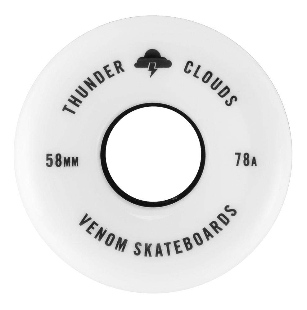 Thunder Clouds V2 All Terrain Street Skateboard Wheels Soft Grippy 78a Longboard Cruiser Perfect for Rough Ground - 54mm, 56mm, 58mm, 60mm