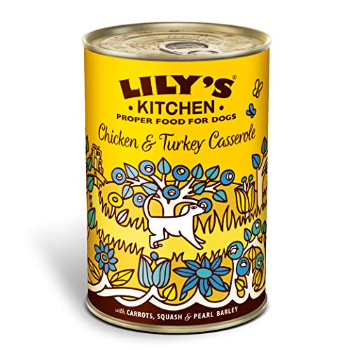 Lily's Kitchen Chicken and Turkey Casserole Complete Wet Food for Dogs, 6 x 400 g