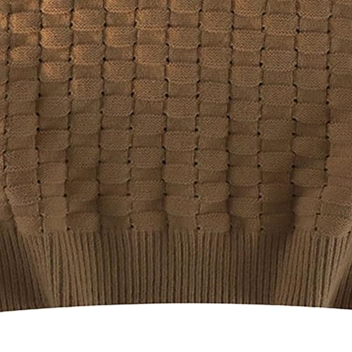 Mens Plaid Knitwear Pullover Vest Checkered Pattern Cable Knit Sweater Vest V Neck Sleeveless Knitted for Men4