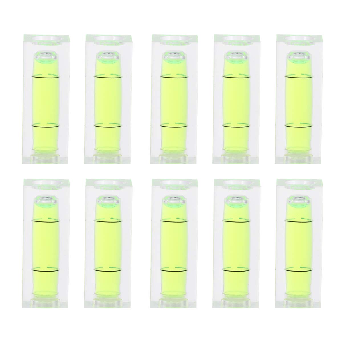 10 Niveles de burbuja de burbuja mini portátiles cuadrados verdes para carpintería 1