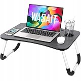 Ecarla Laptop Ständer Bett Laptoptisch Betttisch Klappbar 60 x 40cm (Schwarz...