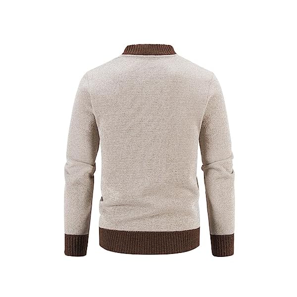 Mylldey Mens Casual Full Zip Cardigan Sweaters Cable Knit Jacket Sweater Men, US Size