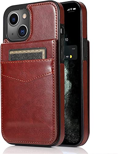 Coque iPhone 13 antichoc TPU marron évite les chutes et remplace le portefeuille