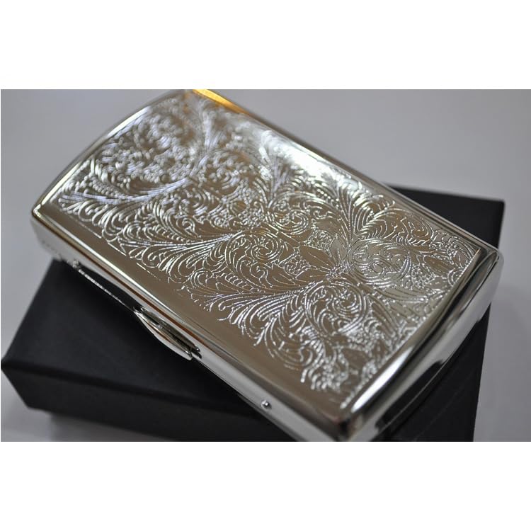 Cigarette Case Venus 12 Pieces Silver Arabesque Stylish Compact Cigarette Case 85mm Cigarette Holder Smoke Saving 1-21429-81 Japan