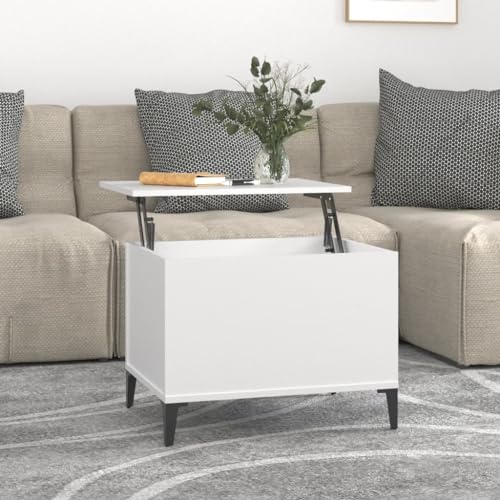 Genérico Mesa de Centro Madera contrachapada Blanco 60x44,5x45 cm,Mesas de centro-819572
