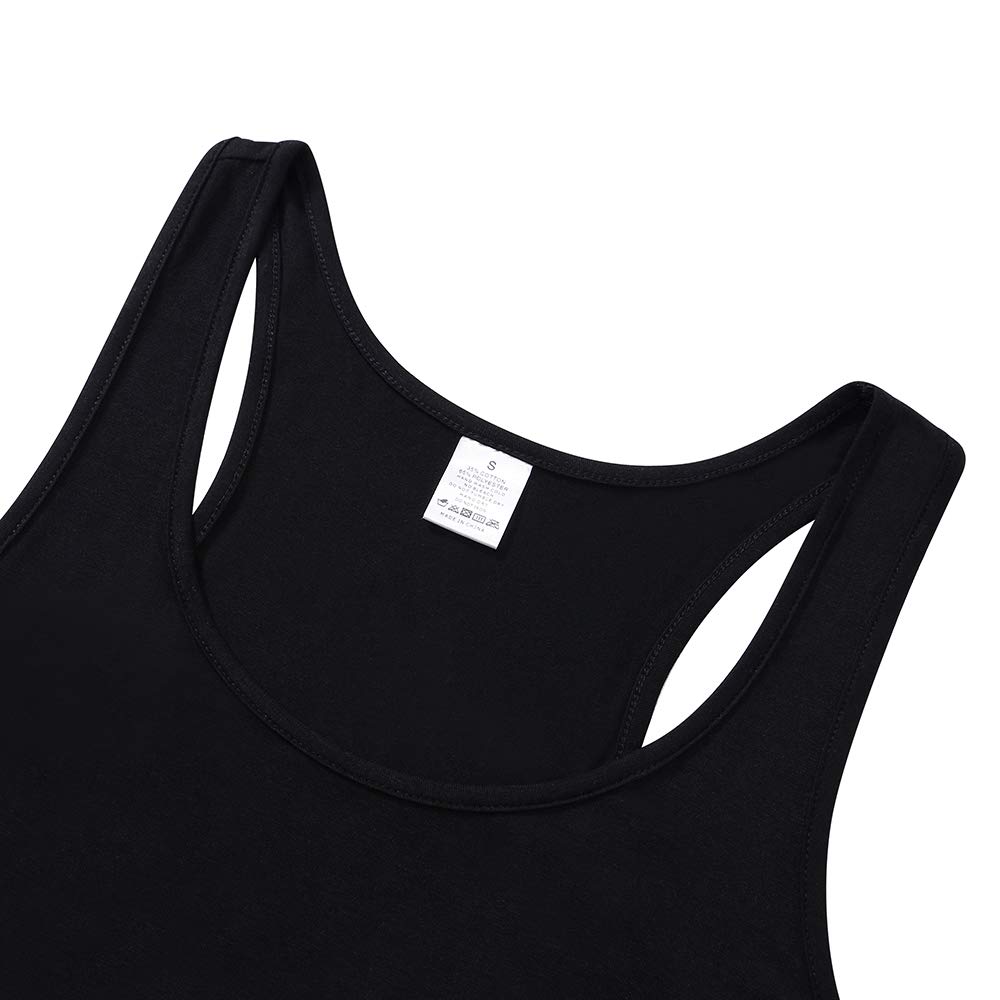 WINGZOO Womens Workout Tank Tops-Funny Saying Fitness Gym Racerback Sleeveless Shirts for Women Black