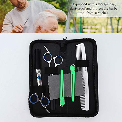5pcs Professional Haircut Scissors Kit,Barber Shear Comb Set Hairdressing Tool with Special Stainless Steel Production,Durable Haircut Beauty Salon Suit for Home Personal Hair Styling - Image 3