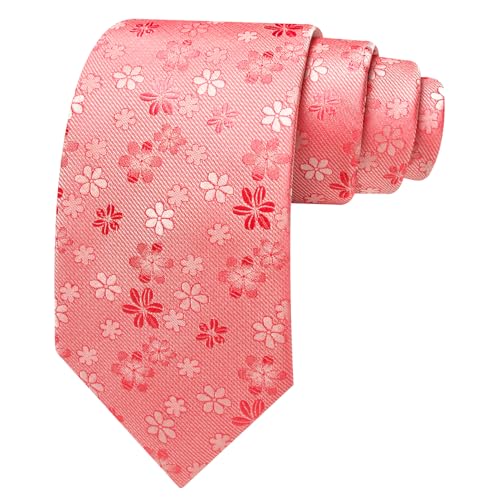 Image of Barry.Wang Men Tie Set Floral Paisley Silk Necktie Pocket Square Cufflinks Formal Wedding Party Business