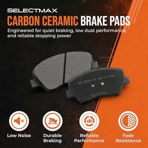 Image of MAX Advanced Brakes Front & Rear Brake Kit for 2010 to 2017 Chevrolet Equinox & GMC Terrain,OE Replacement Brakes and Rotors Kit Brake Pads Car Brakes Brake Rotors