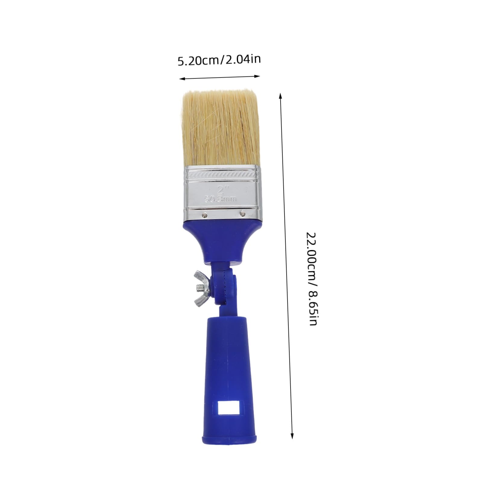 QUMIIRITY Adjustable Angle Paint Brush Flat Tip Detail Brush for Trim for Art Craft and Home Projects 2 Inches Set of 5