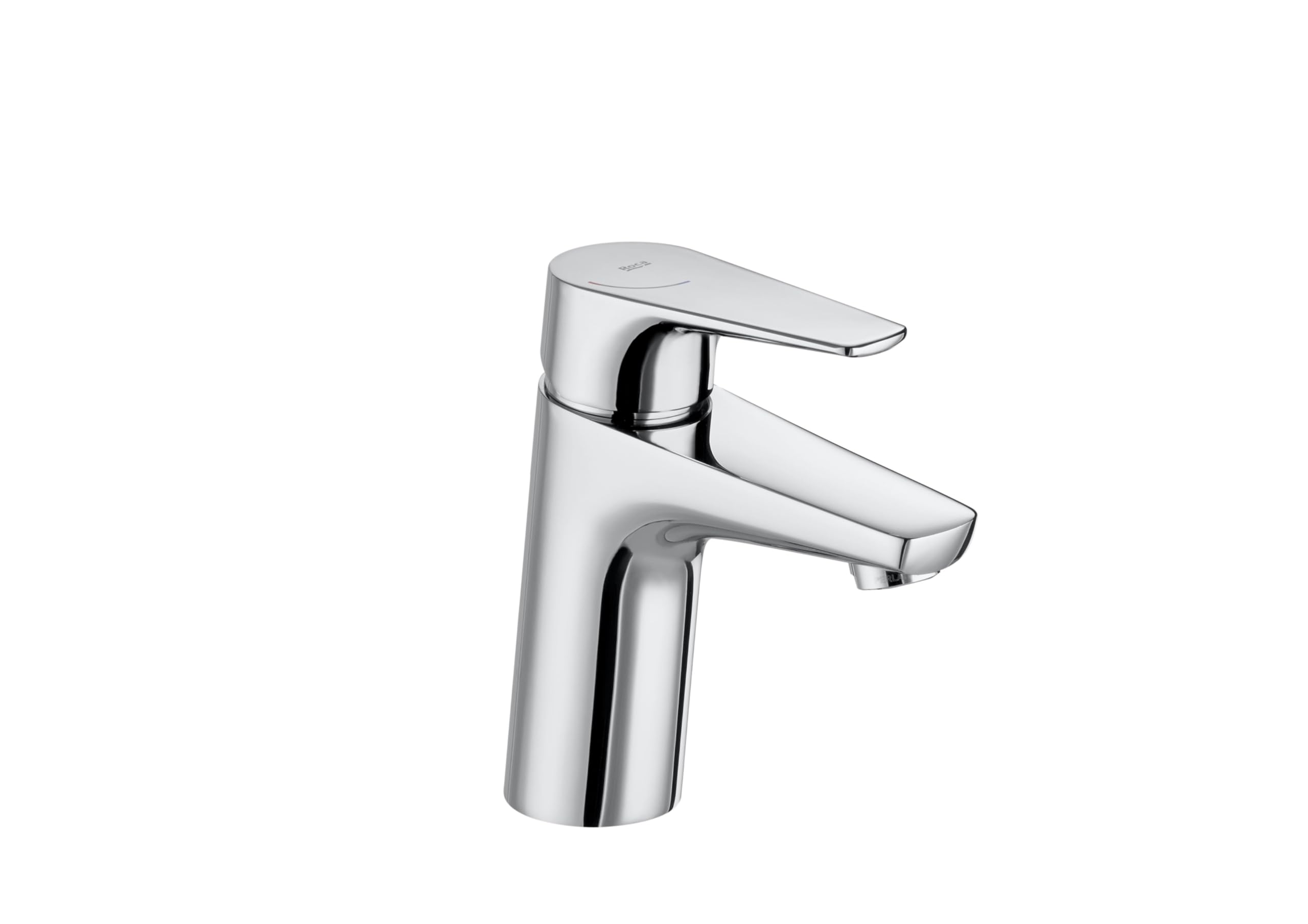 Roca Atlas Grifería para lavabo con tecnología Cold Start, grifo monomando de repisa con enlaces de alimentación flexibles, mezclador para cuarto de baño de fácil instalación, cromado, A5A3290C00