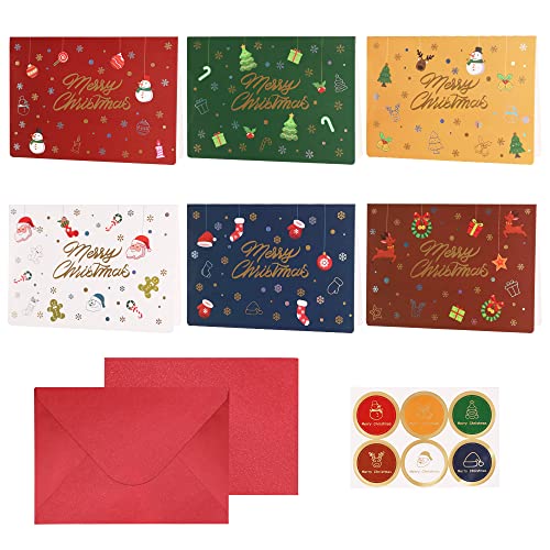 15 Biglietti Di Natale Con Buste - Carta Riciclata, Design Babbo Natale, Made In Germany, Formato A6