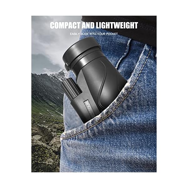 Monokulares Teleskop,10X50 Wasserdichtes monokulares Teleskop mit Smartphone, Hochleistungsmonokular für Erwachsene… – Bild 6