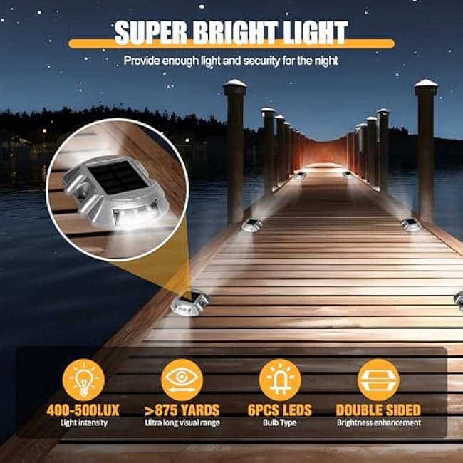 Solar Pathway Lights LED Bright White Solar