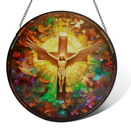 Attrape-soleil Jésus vitrail 19,8 cm pour apaiser l'ambiance intérieure - 2