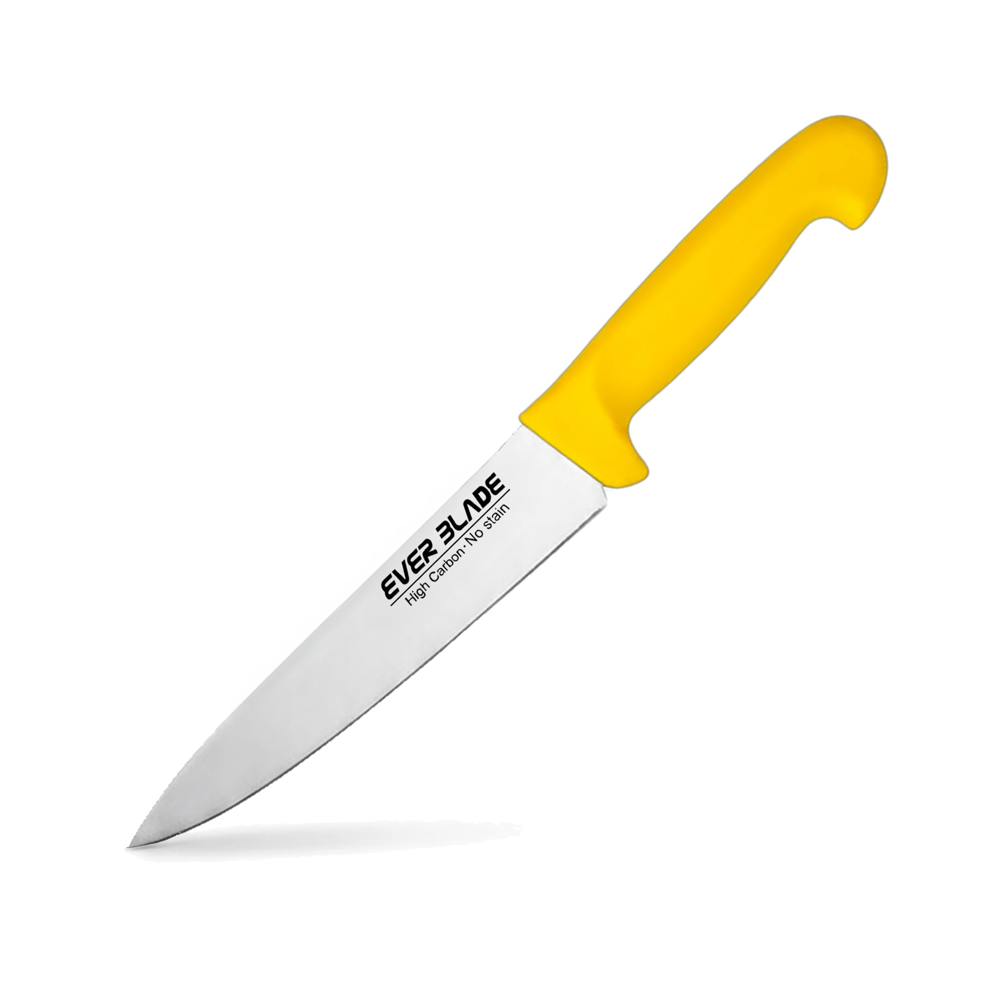 EVER BLADE 7.5 Inch Professional Chef Knife - 190mm Blade - HACCP Colour Coded Yellow Handle, Japanese High Carbon Stainless Steel Kitchen Knife, Non-Slip Textured Grip for Catering & Poultry Prep