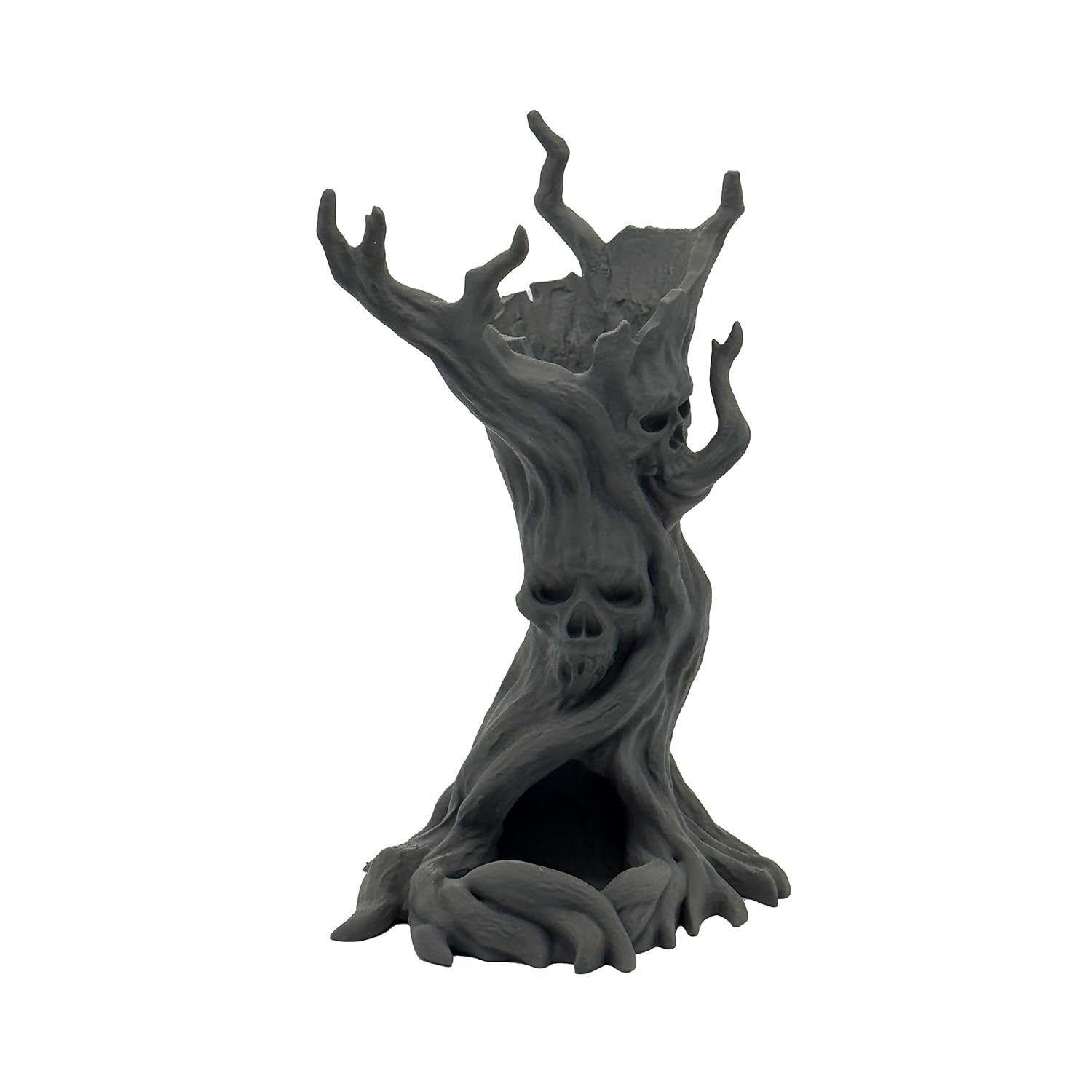 Verfluchter Baum Würfelturm XL mit Schädeln für Würfel bis 35mm | DND Cursed Tree Dice Tower Made in Germany | Tabletop RPG Pen & Paper DSA Horror Fantasy | bemalbar Deko | Geschenkidee