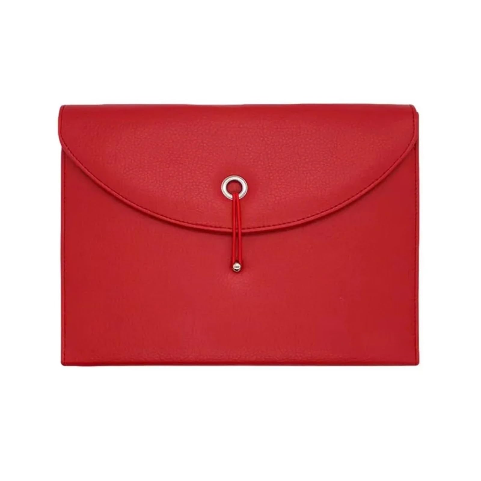 Portadocumenti in Pelle Borsa portadocumenti in pelle PU impermeabile con 13 tasche, espandibile, portatile, multifunzionale, formato A4(Red)