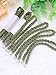 JOVITEC 12 Pieces Elastic Military Boot Bands Boot Blouses Military Straps Elastic Blousing Straps with Metal Hooks(Green)