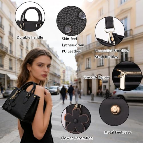 Bolso pequeño bandolera mini para mujer cuero sintético miniatura 5