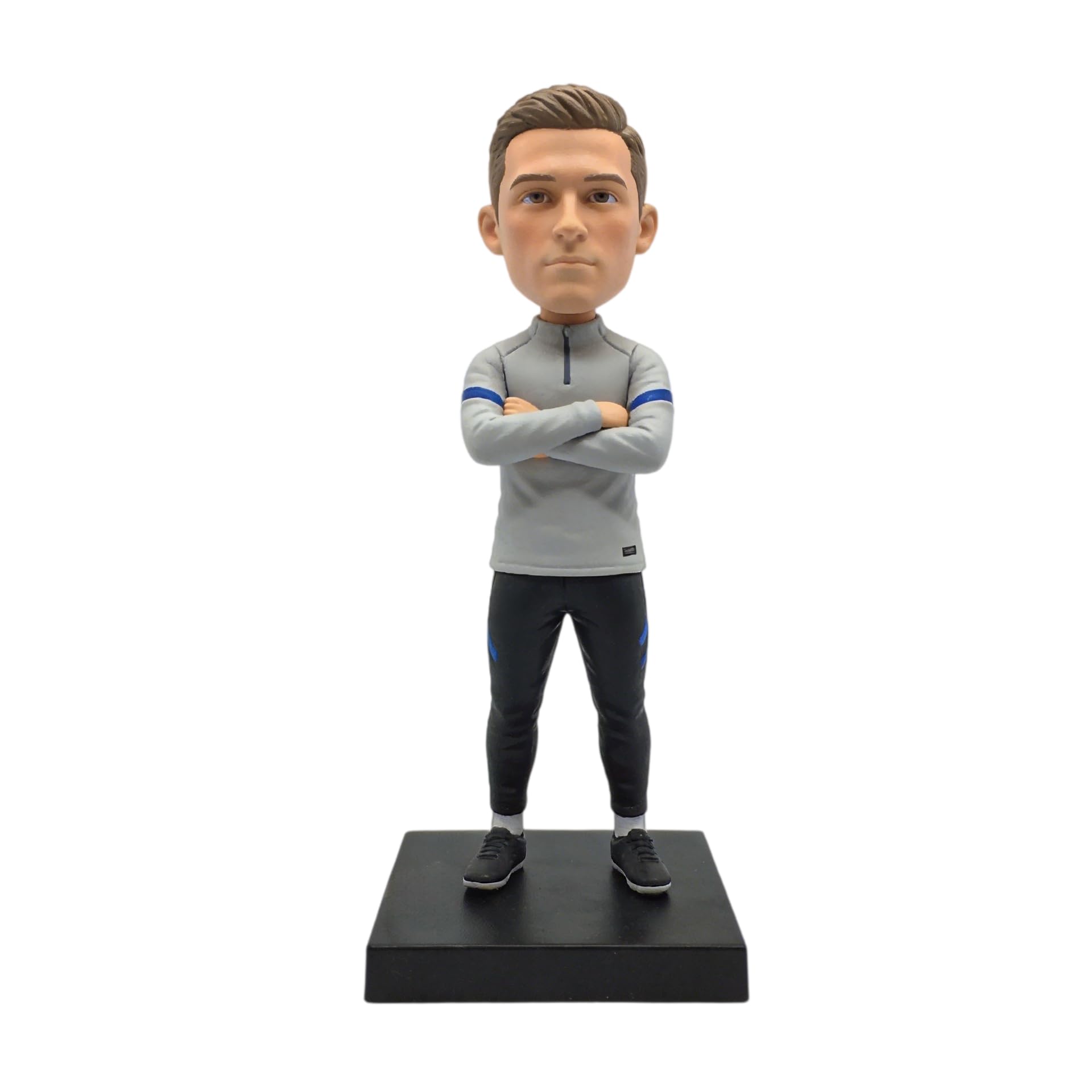 Bobblehead personalizzato allenatore di calcio, statuetta 3D personalizzata da foto, statua fatta a mano in argilla polimerica a corpo intero, regalo di compleanno per fan del torneo, souvenir per