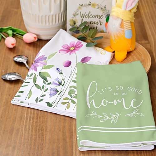 Geeory Kitchen Towels For Spring Summer Decor,Daisy Dish Towels 18X26 Inch, Ultra Absorbent Bar Drying Cloth Hand Towel,Kitchen Bathroom Party Home Decorations Set Of 2 Pink #TOP3