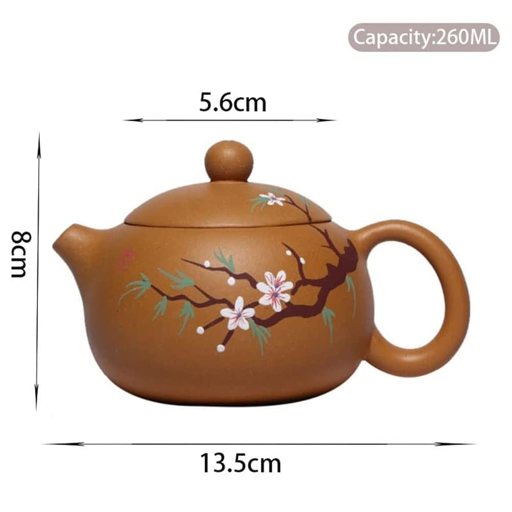 Viaje Cerámica Té Olla 280ml Boutique Púrpura Arcilla Tetera Hecha A Mano Ciruela Xishi Té Olla Filtro Chino Belleza Hervidor