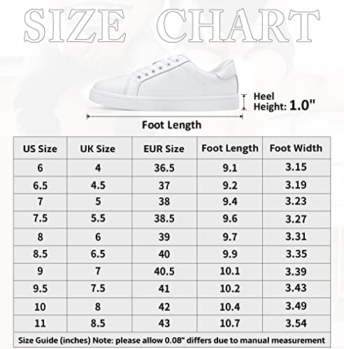Vepose White Sneakers For Women,8003L Leather Fashion Casual Sneakers,Lace Up Walking Shoes,Size 8(Cjy8003L White 08) #TOP2