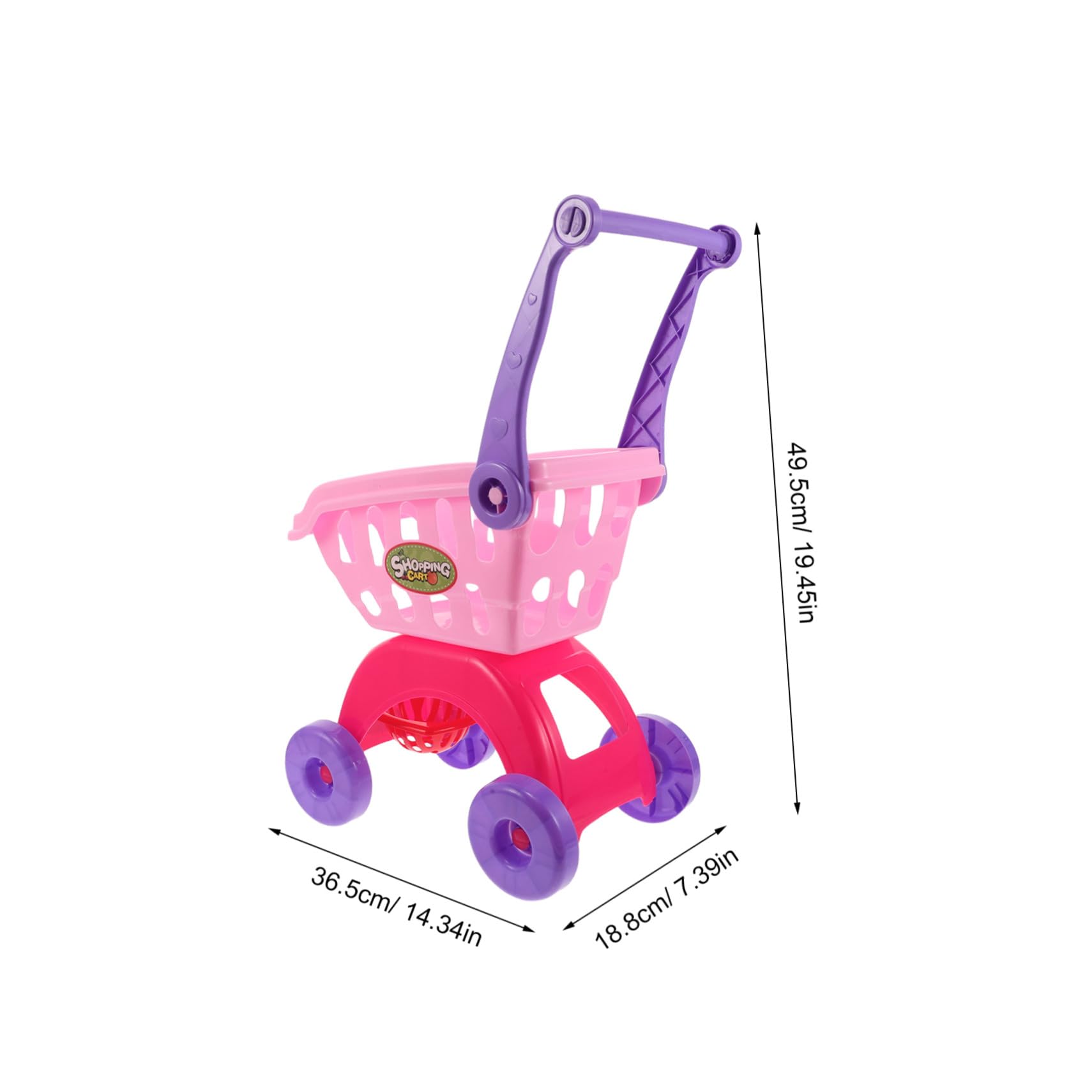 FRCOLOR Carrello Della Spesa Per Ragazzo Ragazza Mini Giocattolo Di Simulazione Supermercato Da Gioco Per Finzione Carrello Mano Per Ragazzo Ragazza Piccoli Accessori Frutta Giocattolo