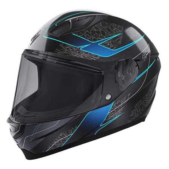 Kask integralny STORMER Strike Blossom (kolor: niebieski turkus), homologacja ECE 22.06 – przystosowany do montażu Pinlocka i systemu Bluetooth