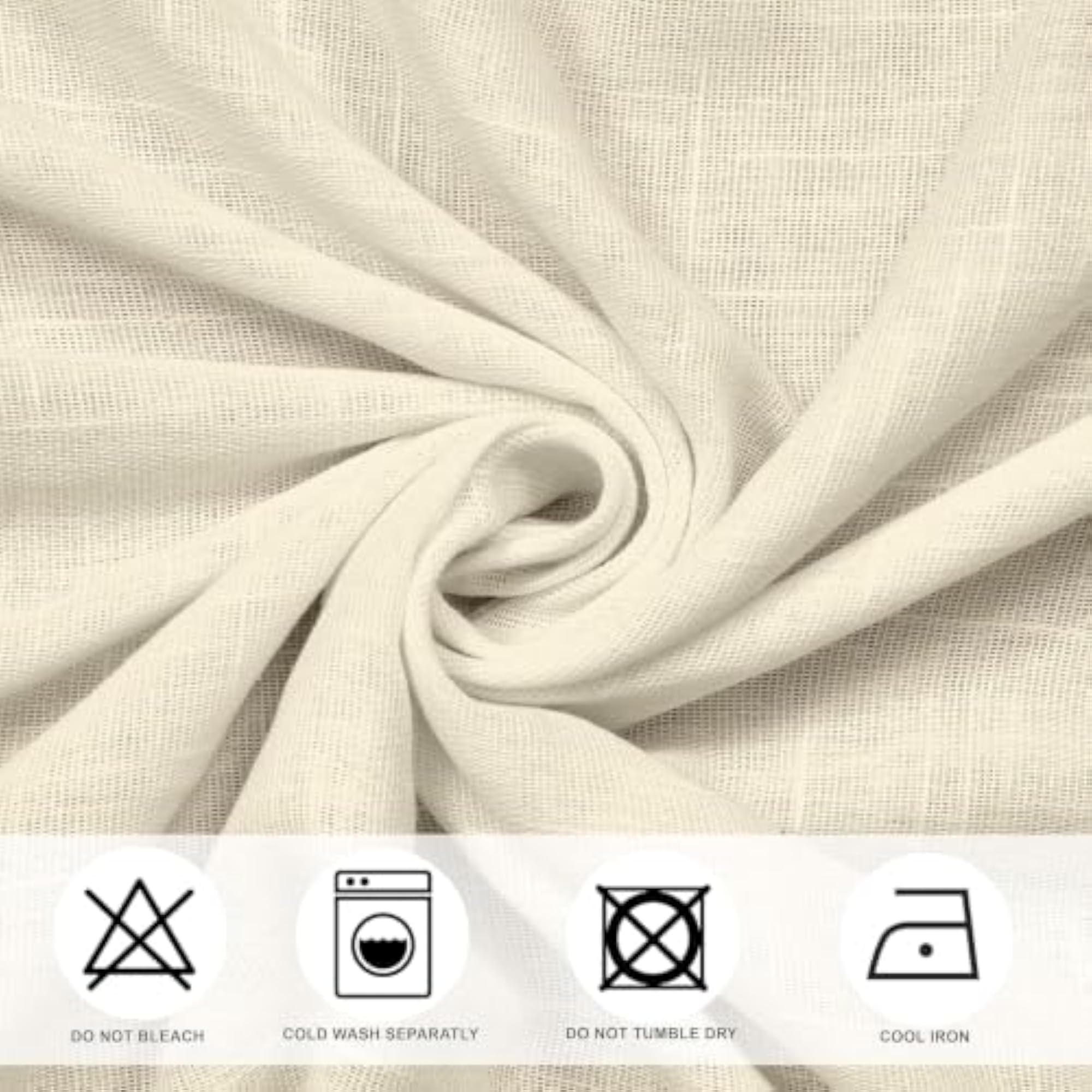 Cotton Sheer Door Curtain with Twist Tab