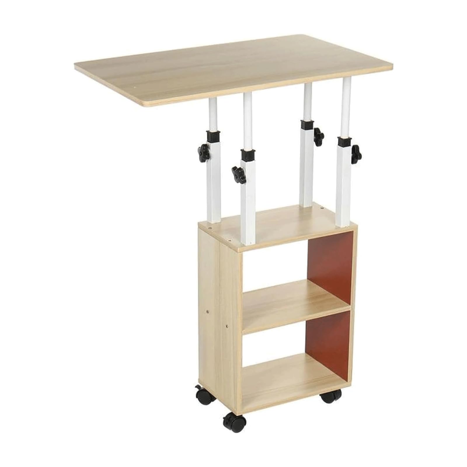 BHGFYXBS End Table Adjustable Side Tables Modern Bedside Table Rectangular Coffee Table Lift Center Table Wheels Laptop Table Tabletop Spacious,A,C,C