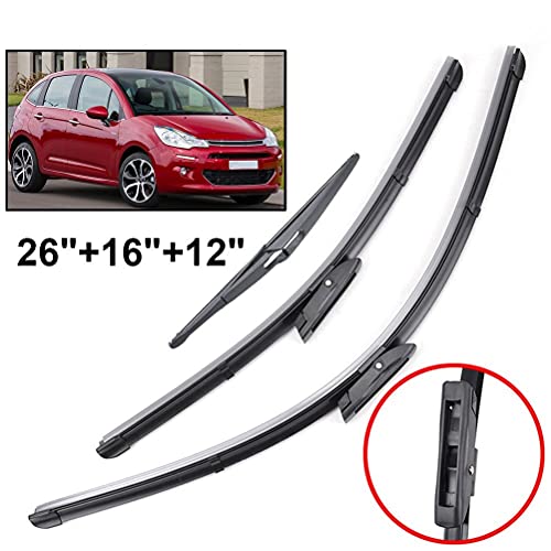 Balais d'essuie-glace Citroën C3 MK2 Hayon 2009 à 2016 WILSEM complet