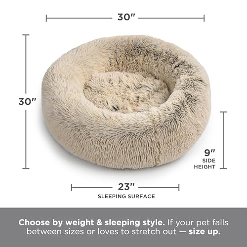 Best Friends by Sheri Calming Donut Dog Bed (Medium, Frost Gray) — view 9