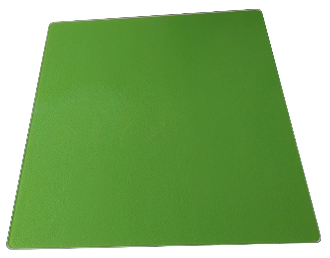 Square Coloured - Glass Worktop Saver 40cm x 40cm by Pearl Glass (Bright Green/Lime)