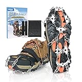 アイゼン,thsgrt【28本爪 】チェーンスパイク 登山 雪山 トレッキング 氷釣り ハイキング 転倒防止 簡単装着 収納袋付き 男女兼用 XLサイズ