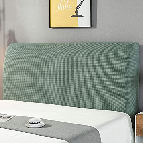 SetSailW Stretch Kopfteil Abdeckungen für Doppelbett, Bett Kopfteil Bezug 140/180/160/200, All Inclusive Waschbare Kopfteil Schonbezug King Size,green-180cm Cover